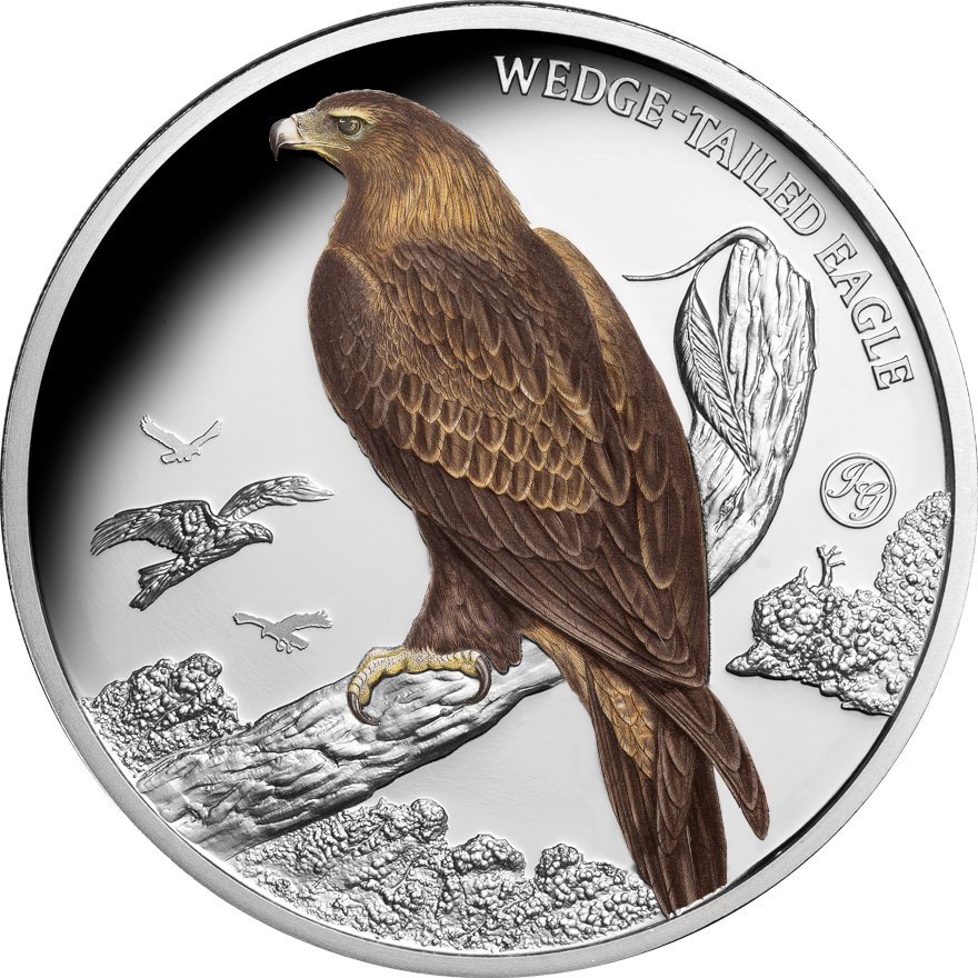 Front of the Silver Wedge Tailed Eagle 1 oz proof - 2025