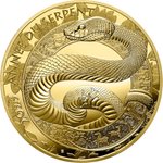 Front of Gold Lunar Jahr der Schlange 1/4 oz PP - Monnaie de Paris