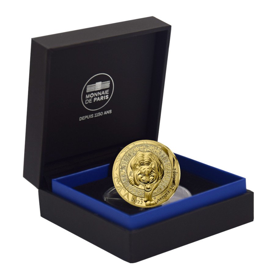 Gold Lunar Jahr des Tigers 1/4 oz PP - Monnaie de Paris in the original coin case