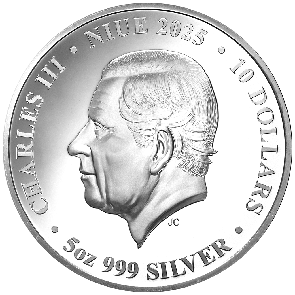 View 3: Silber Jahr der Schlange - 5 oz Black Proof - Teilvergoldet 2025