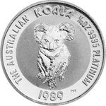 Front of the Platin Koala 1/10 oz - diverse Jahrgänge