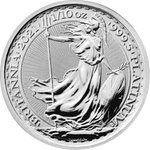 Front of the Platinum Britannia 1/10 oz - random years