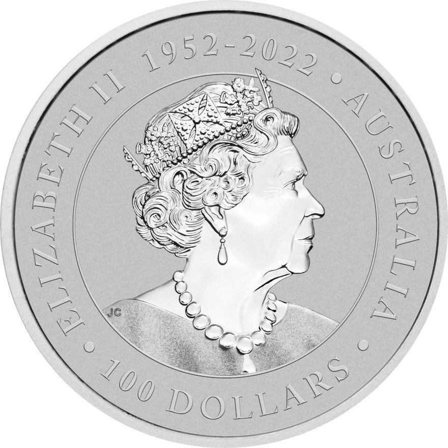 Back of the Platinum Koala 1 oz - 35th Anniversary - 2023