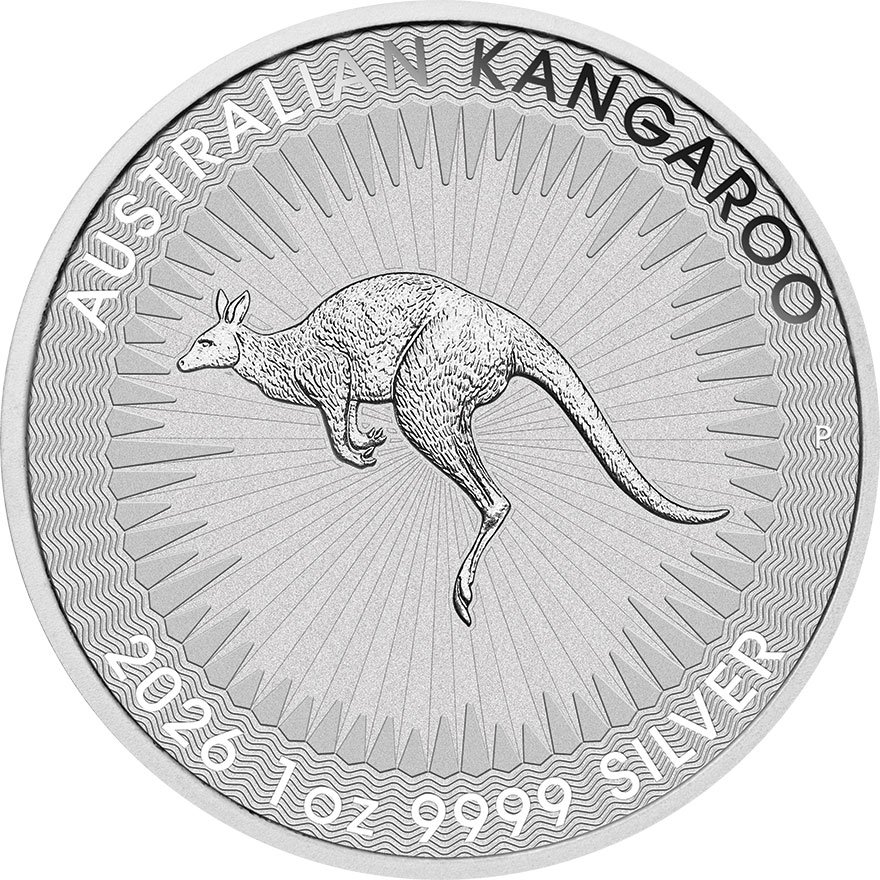 Front of the Silver Kangaroo 1 oz - 2026