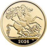 Front of the Gold Half Sovereign Proof - 2026