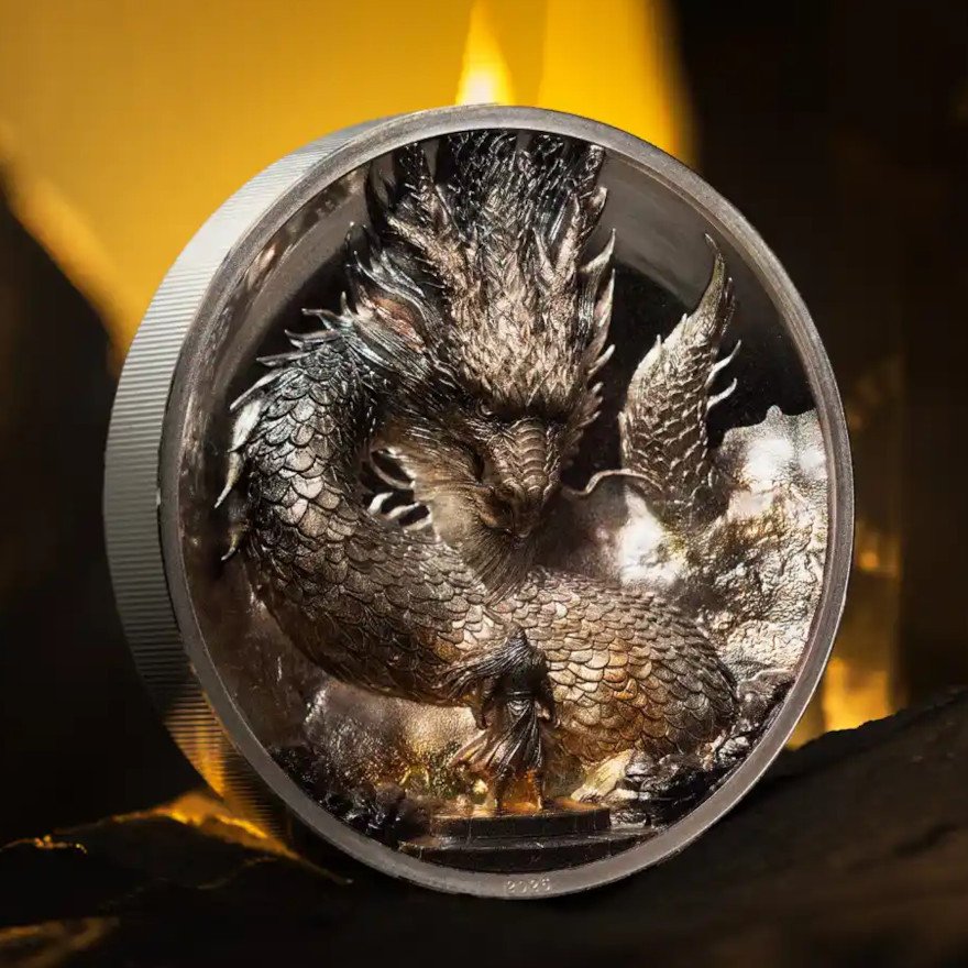 Front the Silver Thunder Dragon 3 oz PF 2026