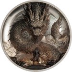 Front of the Silver Thunder Dragon 3 oz PF 2026