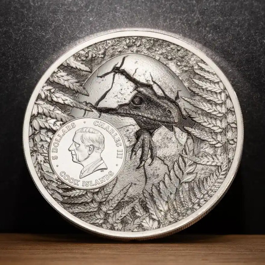 Back of the Silver Jurassic Relicts 1 oz HR 2026