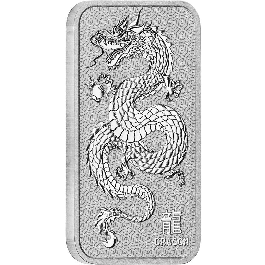 View 2: Silberbarren Lunar Drache 1 oz - Perth Mint