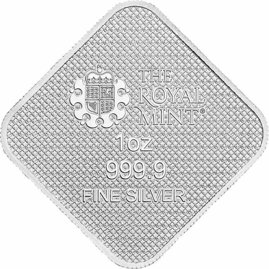 Back of the Silver Queen's Beasts 1 oz - The Royal Mint