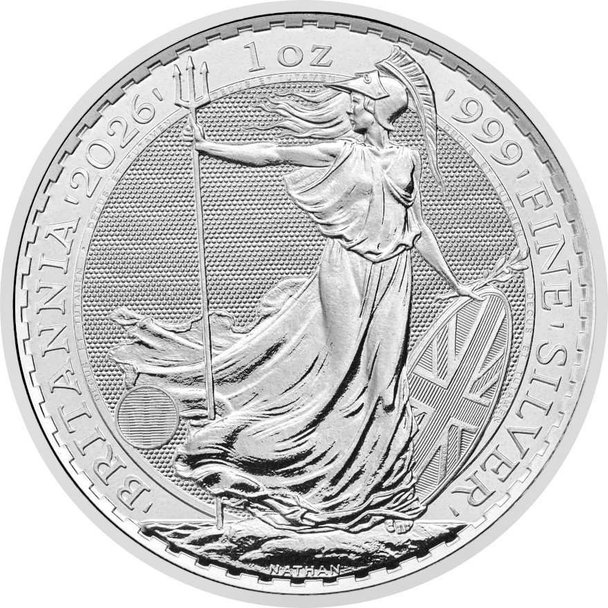 Front of the Silver Britannia 1 oz - 2026