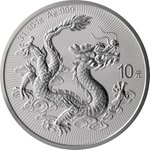 Front of Silver China Dragon 1 oz - 2025