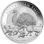 Front of the silber Emu 1 oz - 2025