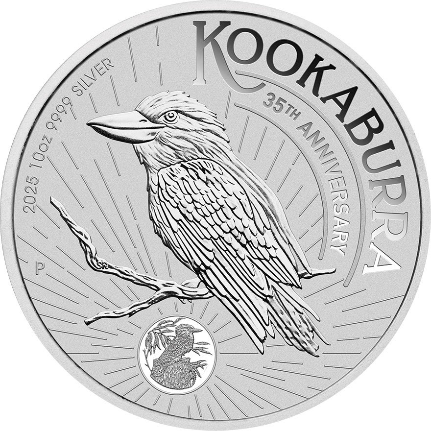 View 1: Silber Kookaburra 10 oz - 35. Jubiläum - 2025