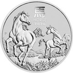 Front of the Silver Lunar III 1/2 oz - Horse 2026