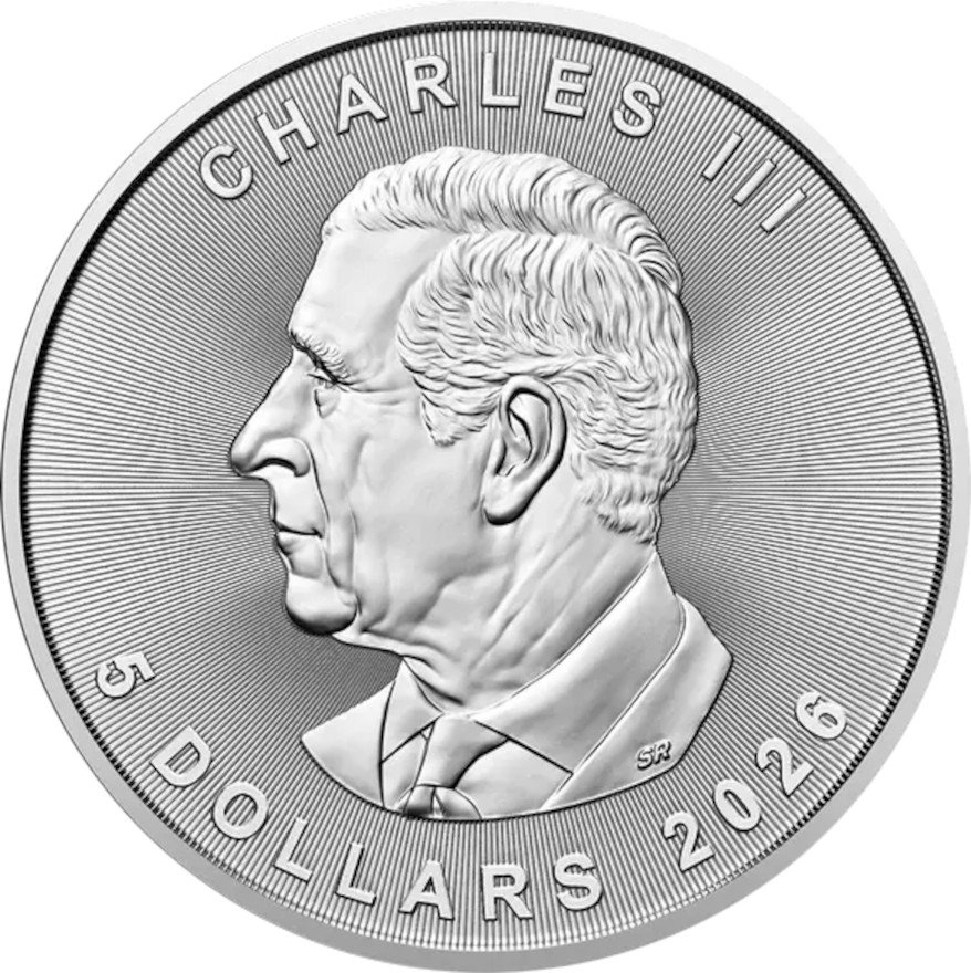 Back of Silver Maple Leaf 1 oz - 2026