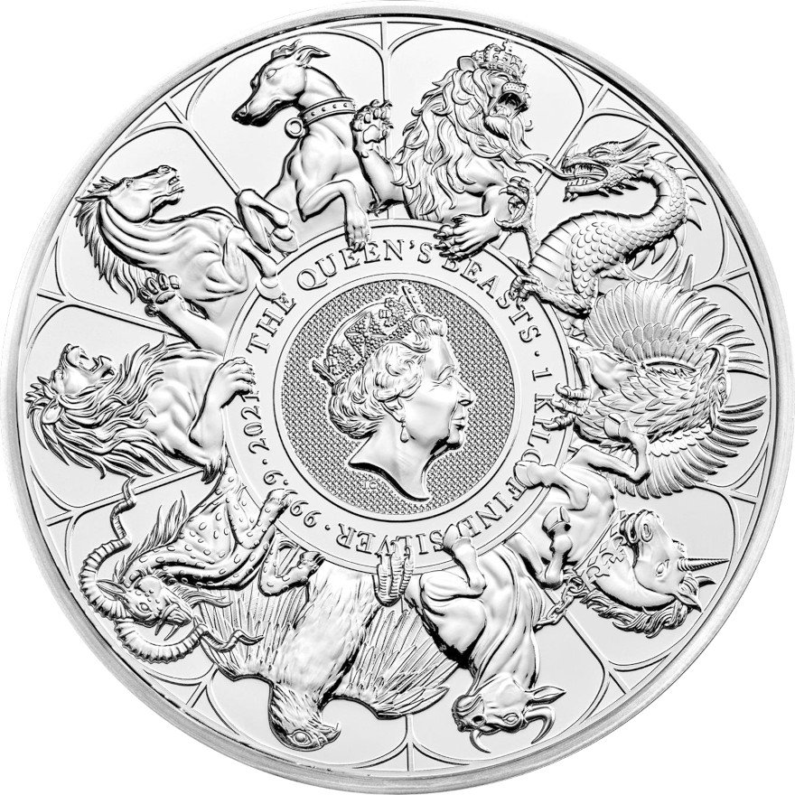 View 1: Silber The Queen's Beasts 1000 g - Completer Coin 2021