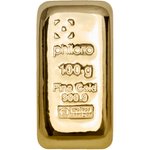 Front of the Gold bar 100 g cast - philoro