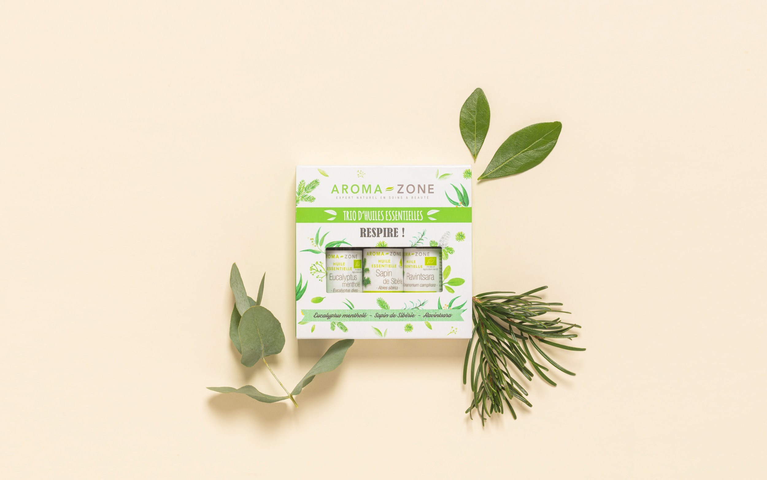 Essential oil Set - Trio of Essential oils - Breathe! - Aroma-Zone