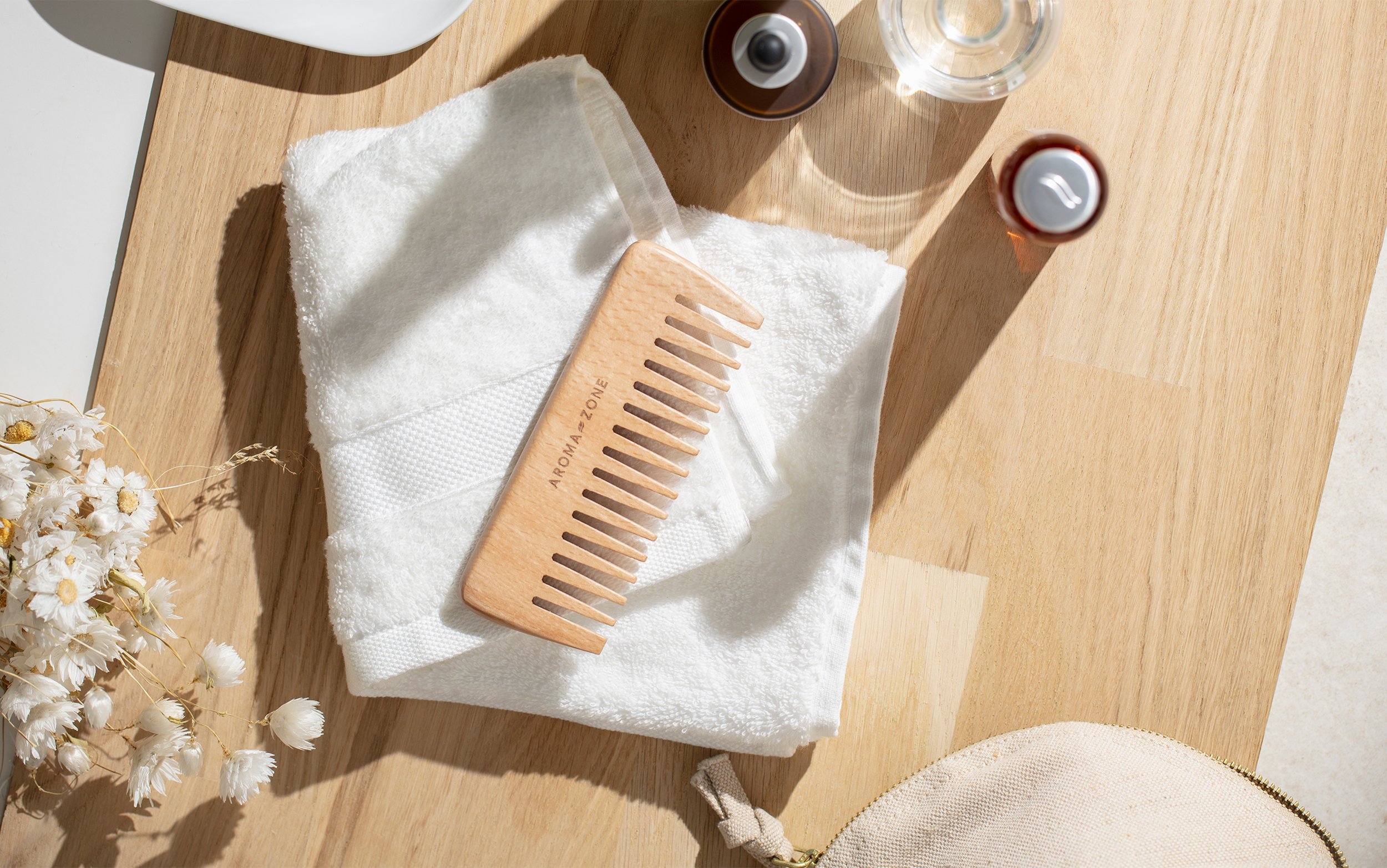 Peigne démêlant en bois de hêtre