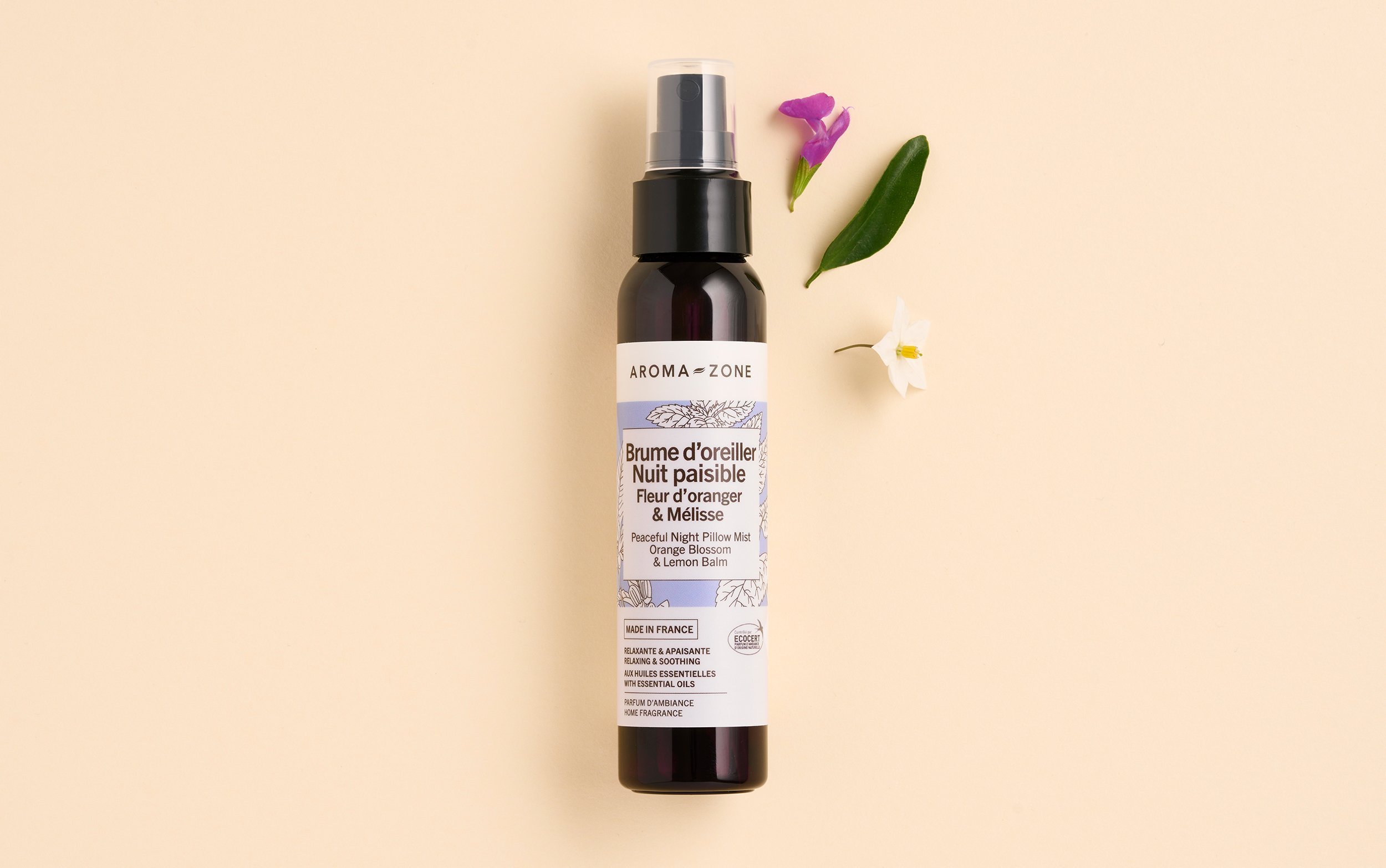 Brume d'oreiller Nuit paisible Fleur d'oranger & Mélisse