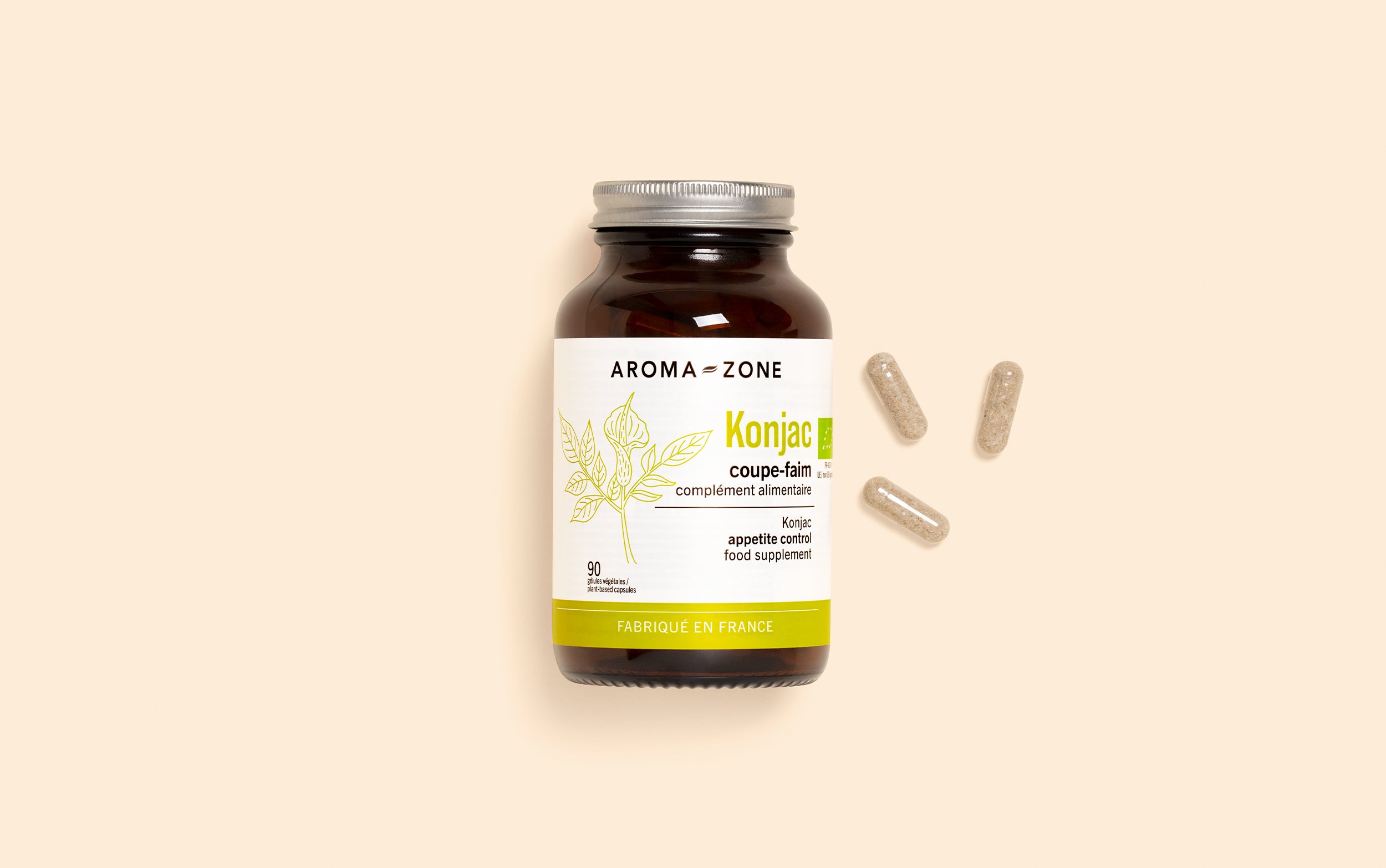Coupe-Faim Konjac BIO - 90 gélules - Complément alimentaire 
