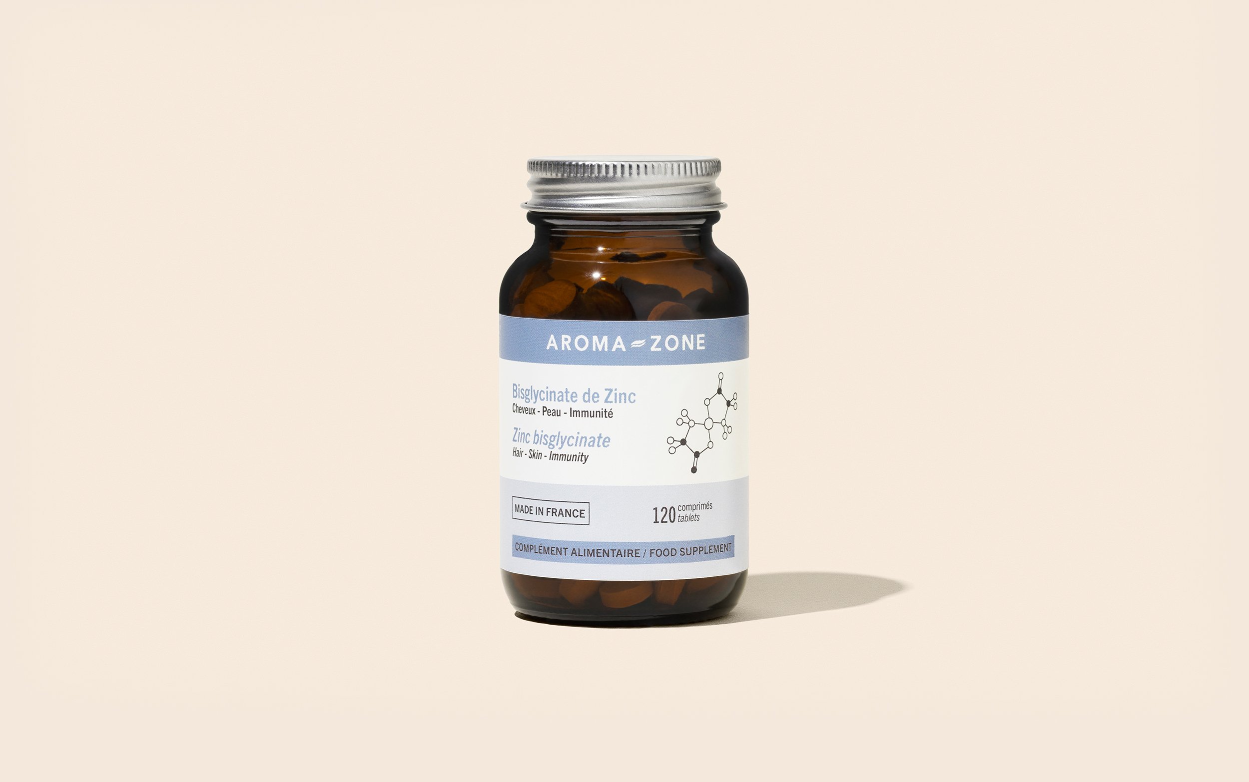 Bisglycinate de Zinc - 120 comprimés - Complément alimentaire