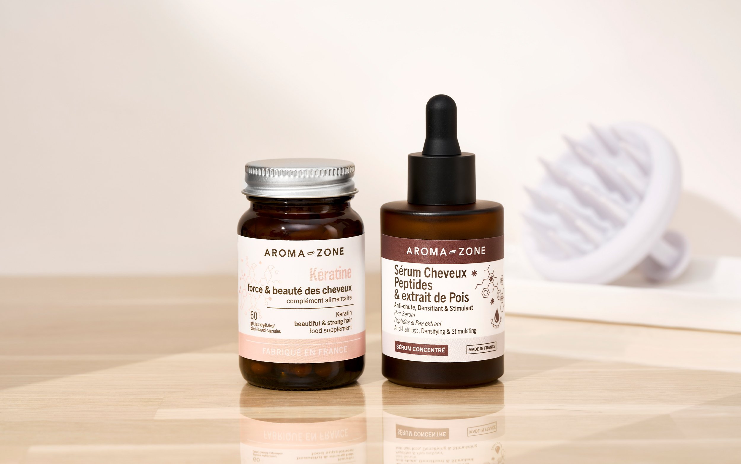 Duo cheveux pousse et brillance