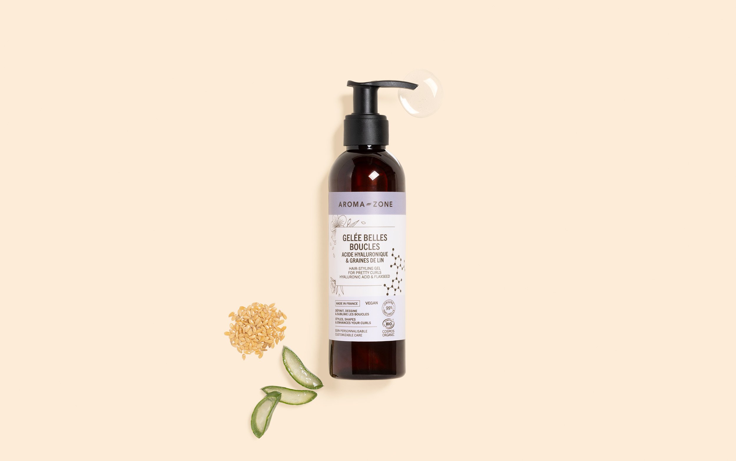 Gelée belles boucles acide hyaluronique et graines de lin