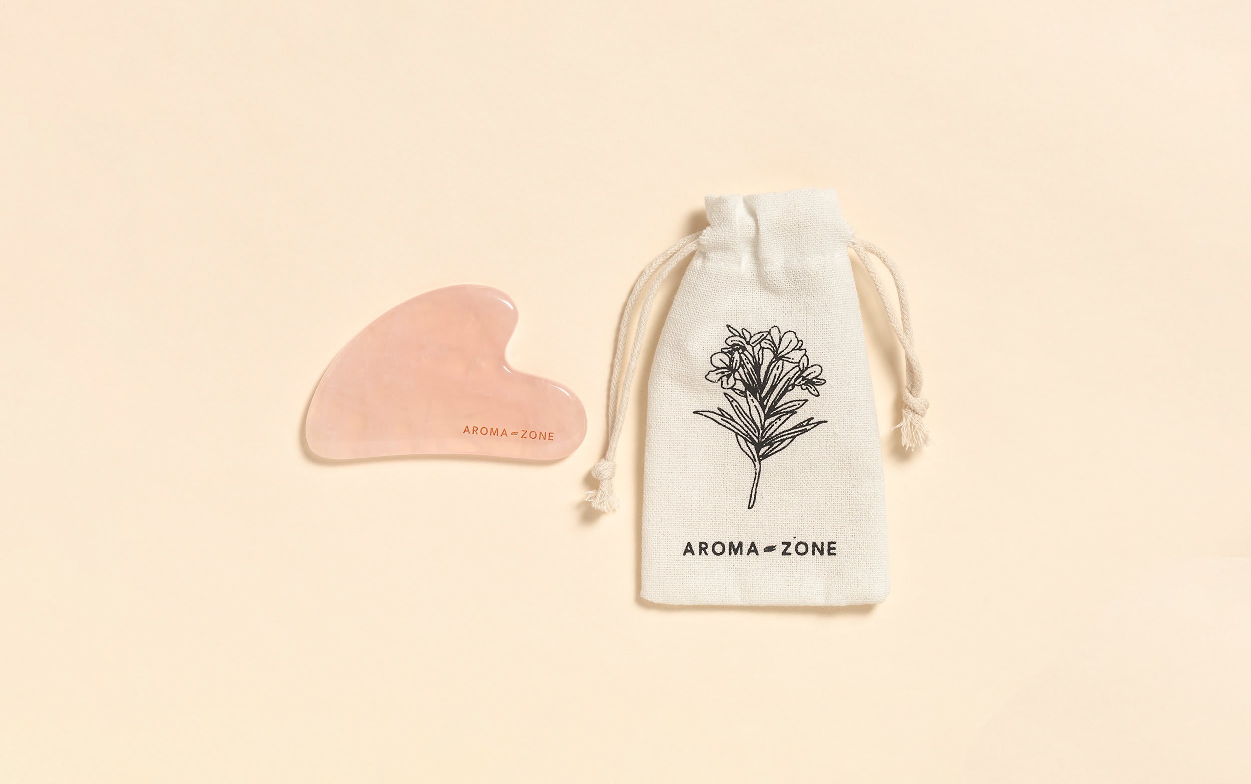 Gua Sha visage quartz rose