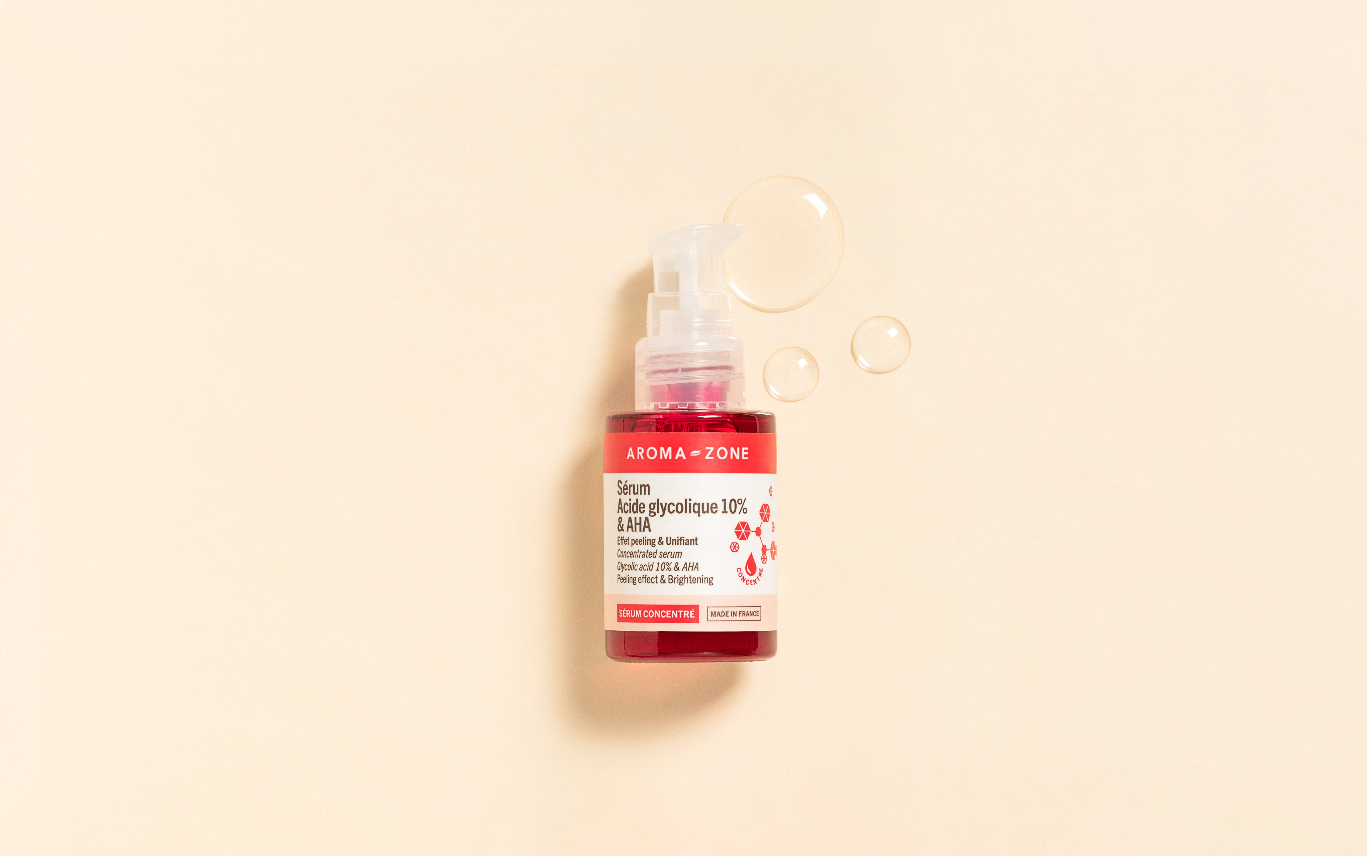 Sérum concentré Acide glycolique 10% & AHA