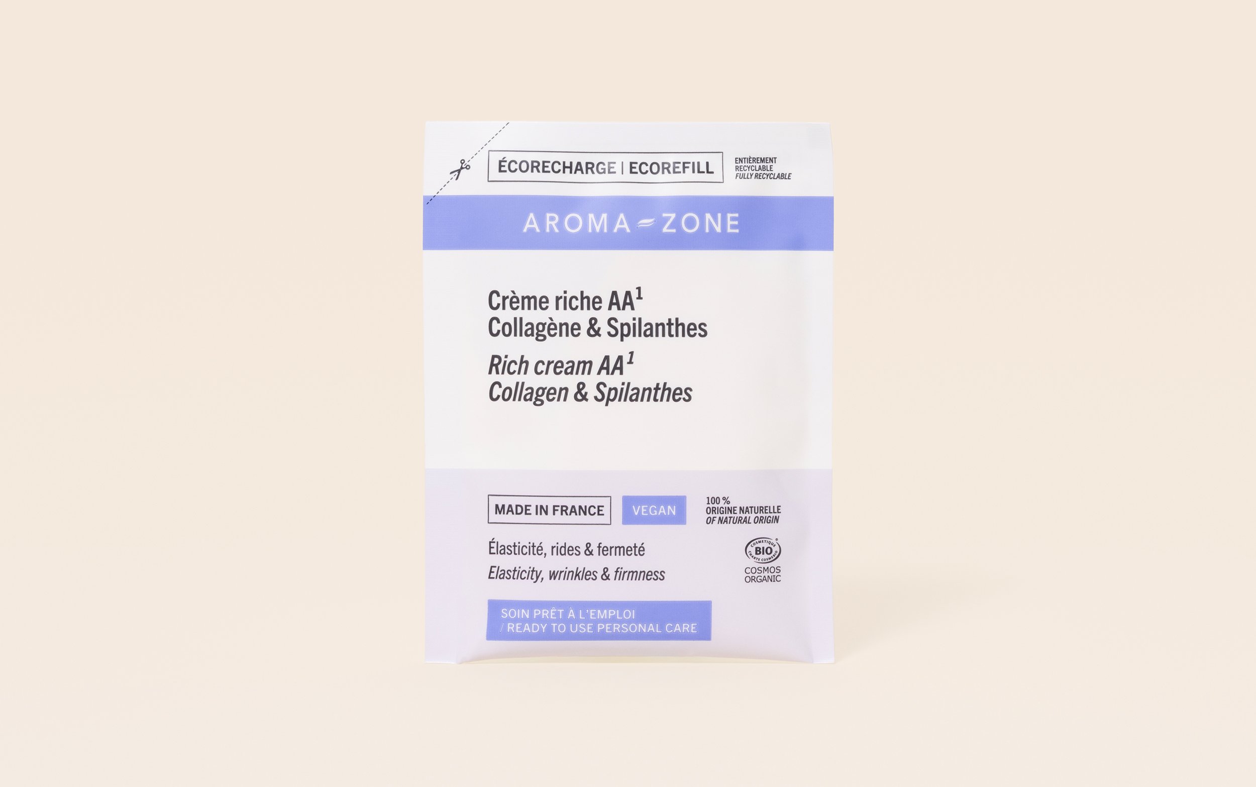 Crème Riche Anti-Âge Aroma-Zone Au Collagène & Spilanthes - 50 Ml - Hydratante, Anti-Imperfections - Bio & Naturelle