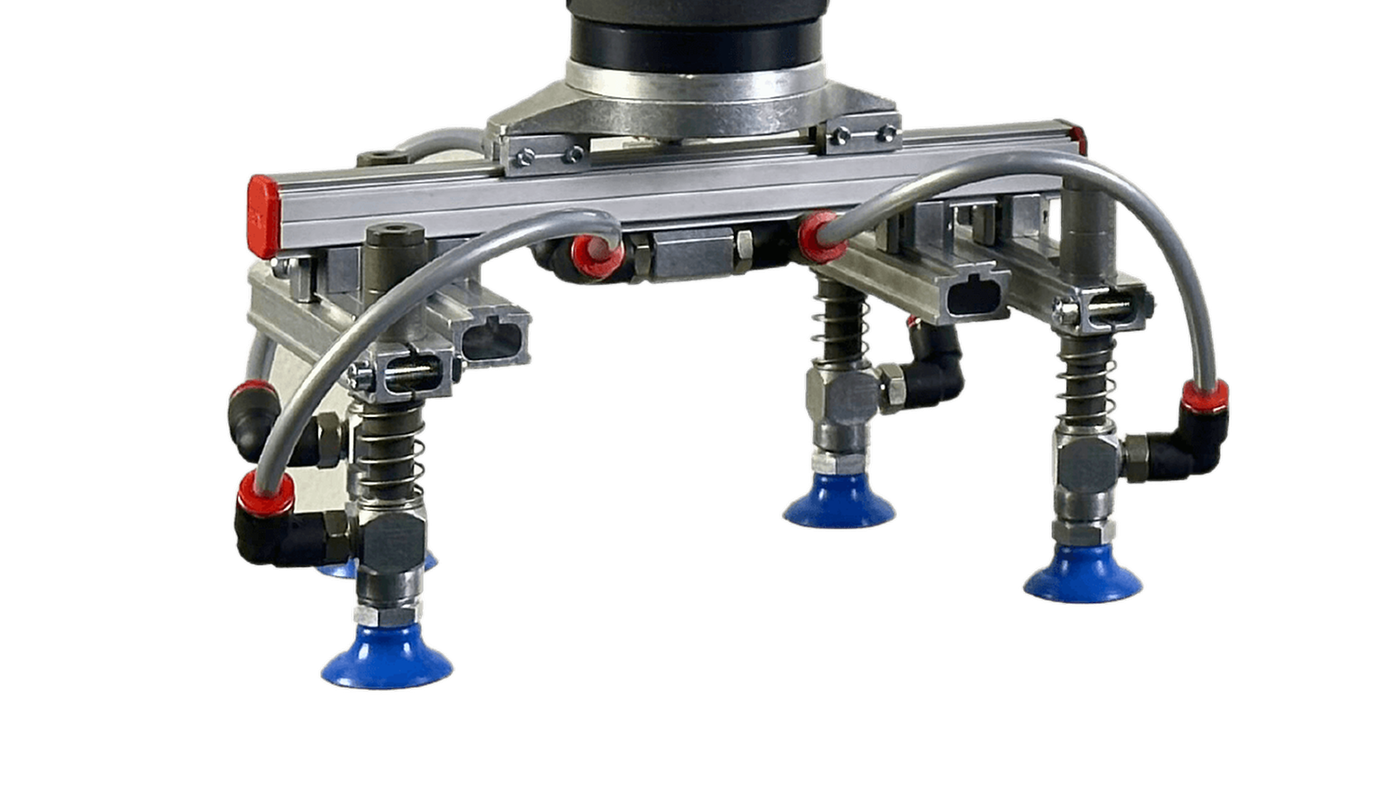 Gripper with suction cups spring-loaded 4-SG