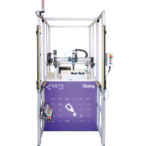 RBTX gluing cell | working area 500x500x100 | with light curtain & dosing system