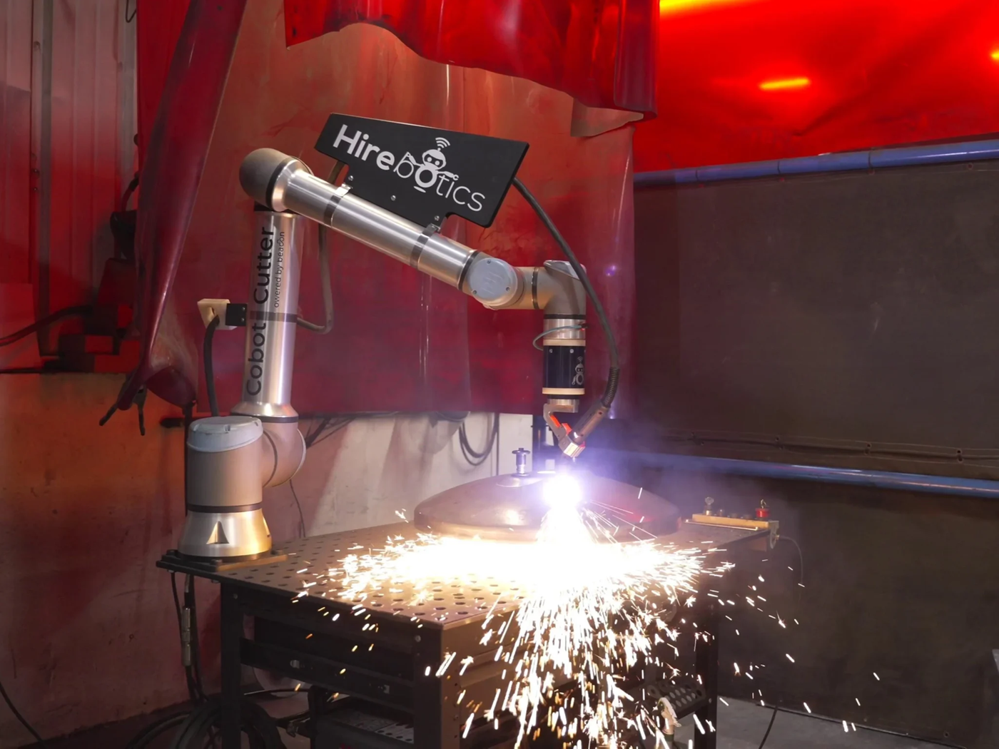 Hirebotics Cobot Cutter powered by Beacon