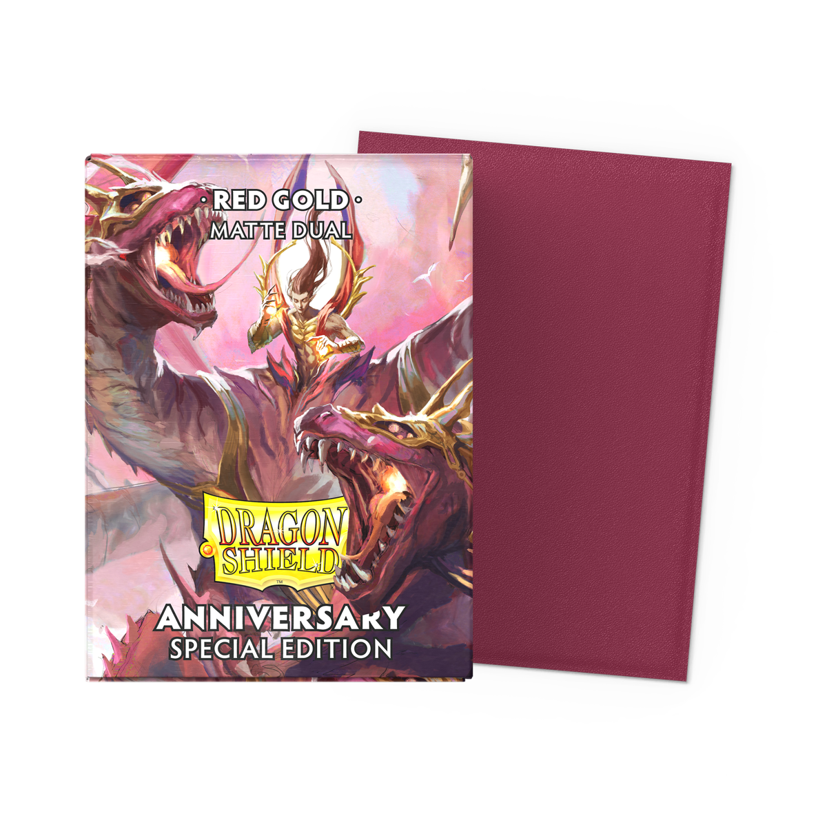 Dragon Shield - 25th Special Edition Red/Gold - Matte Dual Sleeves