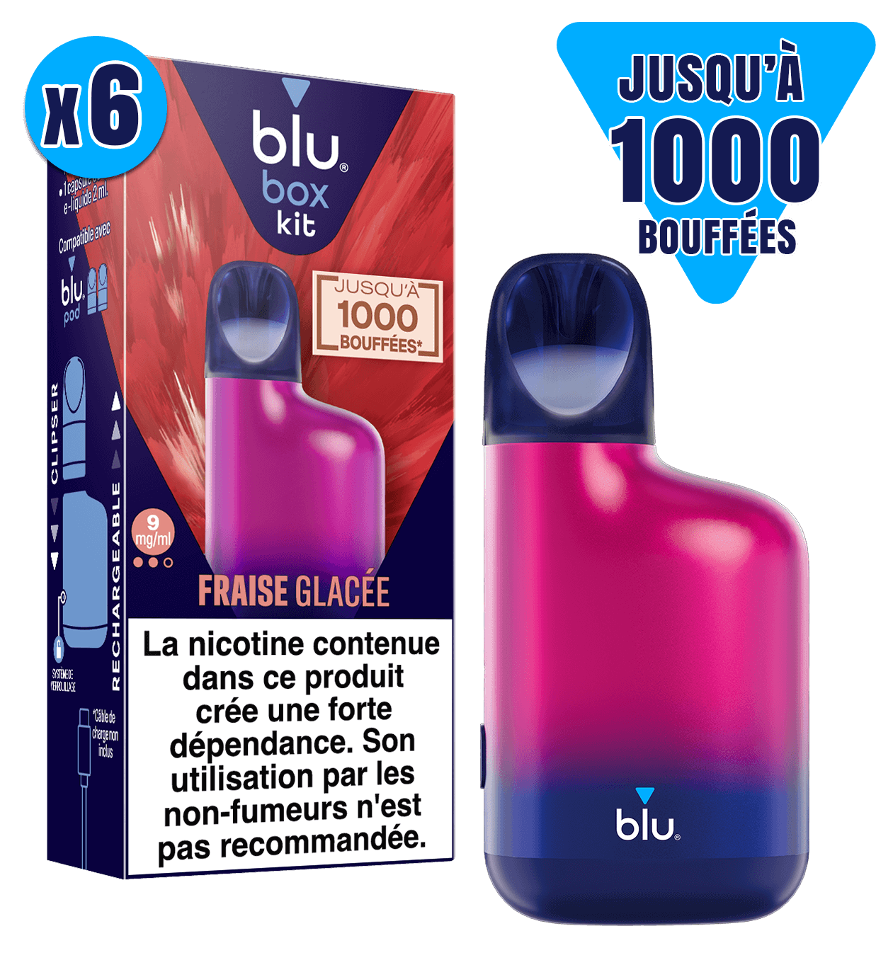 E-cigarette rechargeable au design compact Blu Box