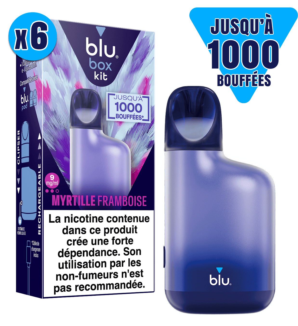 E-cigarette rechargeable au design compact Blu Box