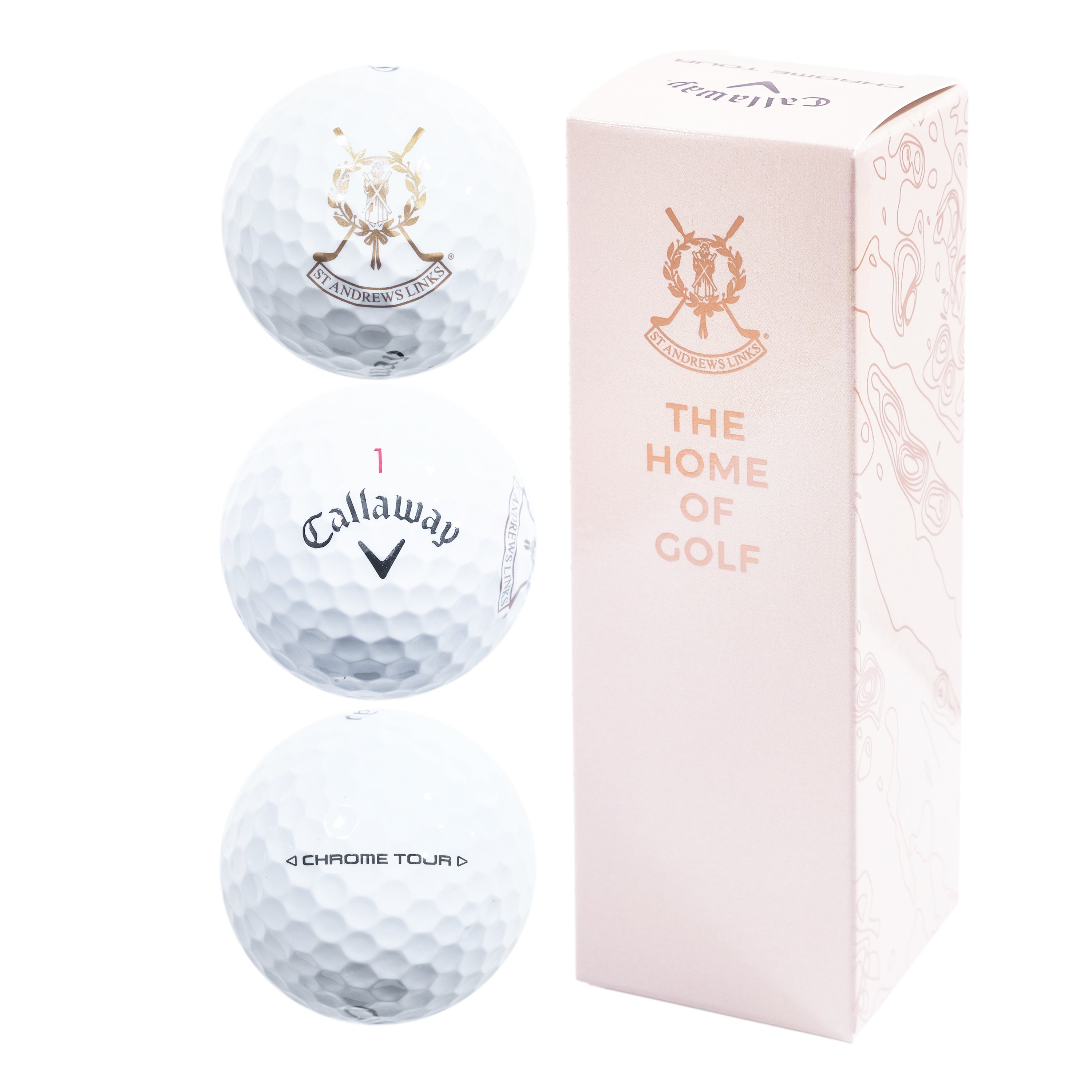 St Andrews Links Chrome 3 Ball Sleeve