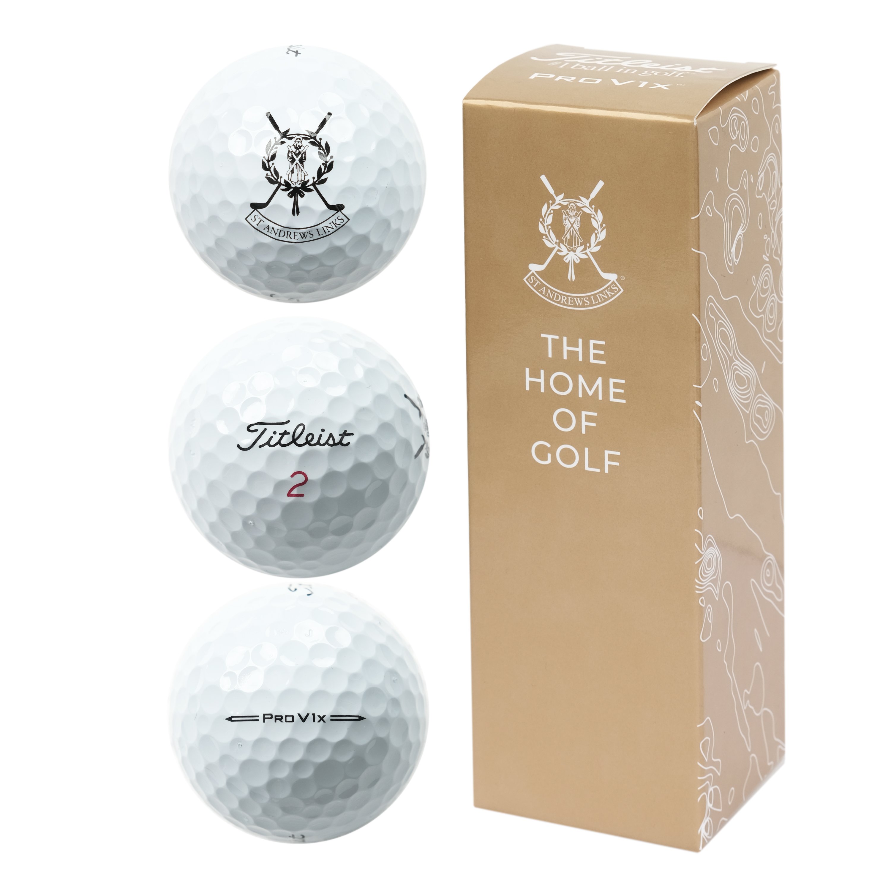 St Andrews Links Pro V1x 3 Ball Sleeve