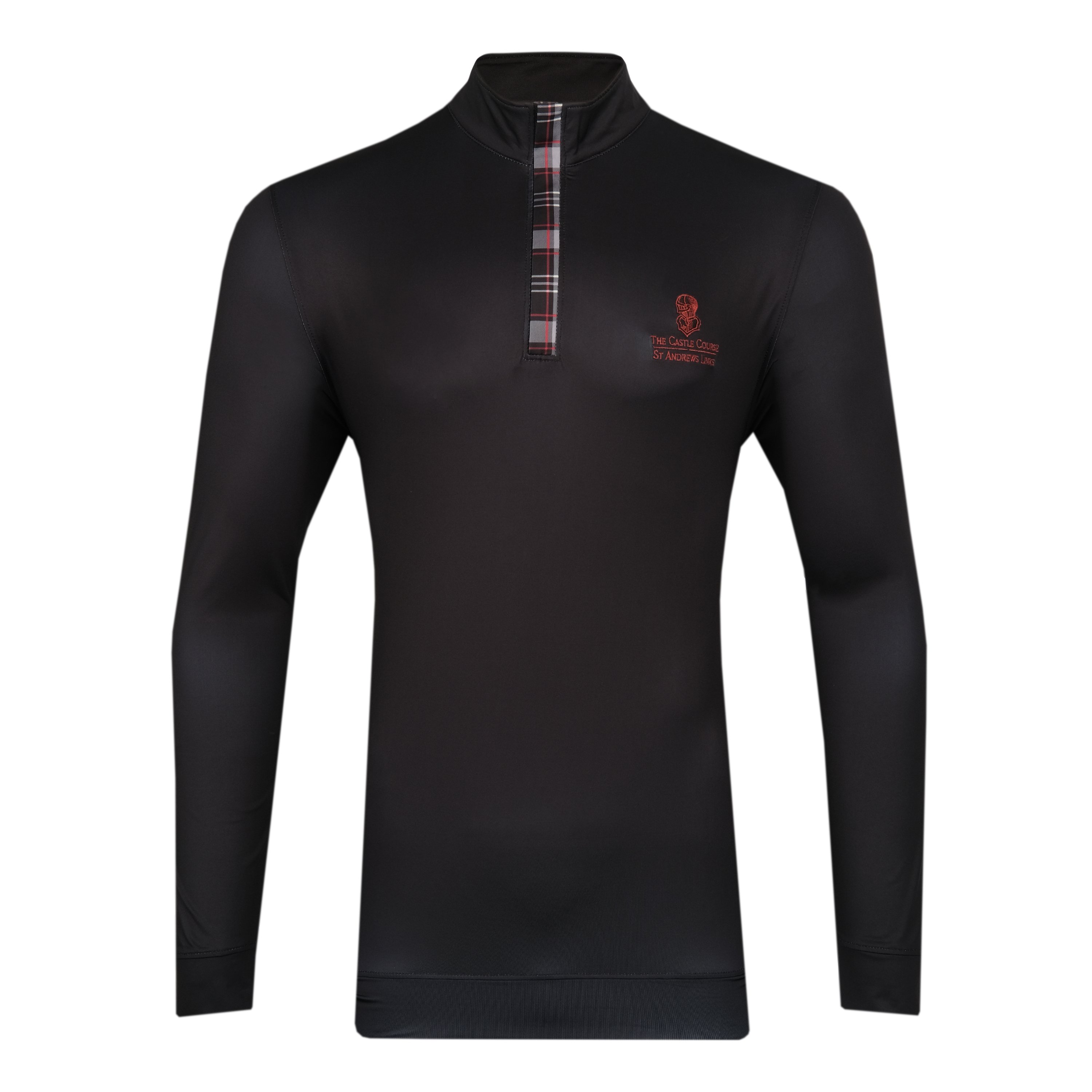 Castle Course Tartan Zip-neck Sweater
