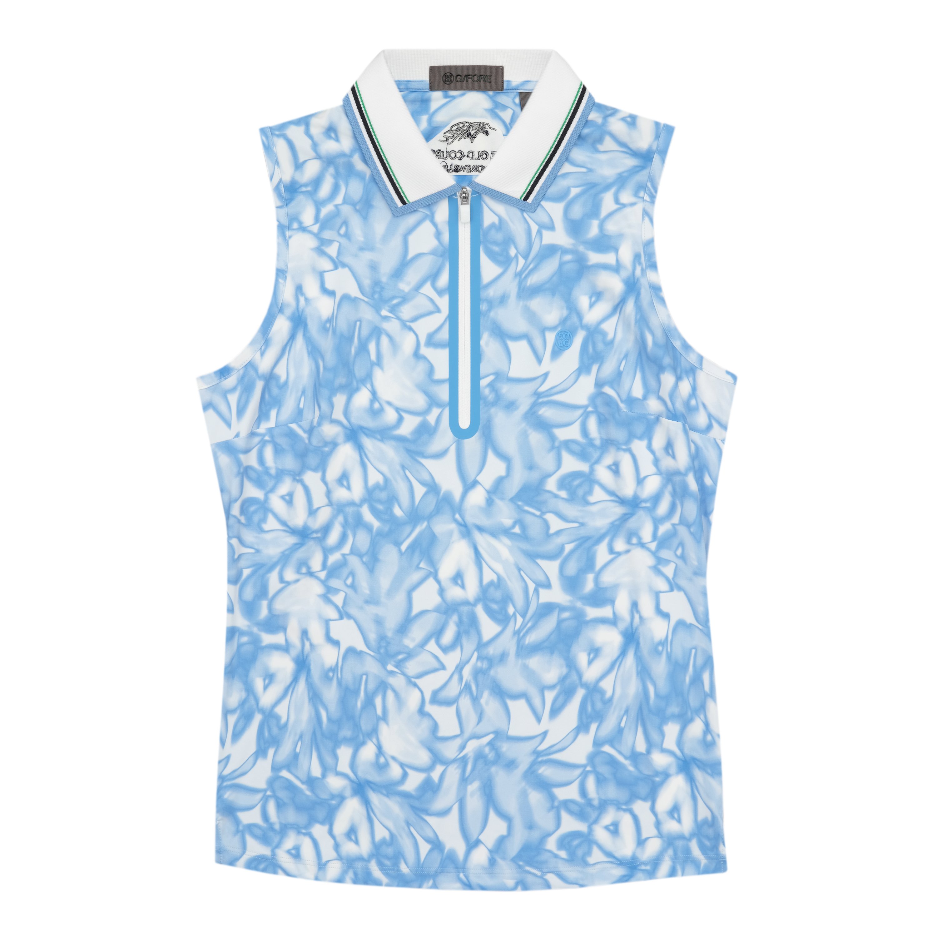 G/fore Trippy Floral Sleeveless Polo