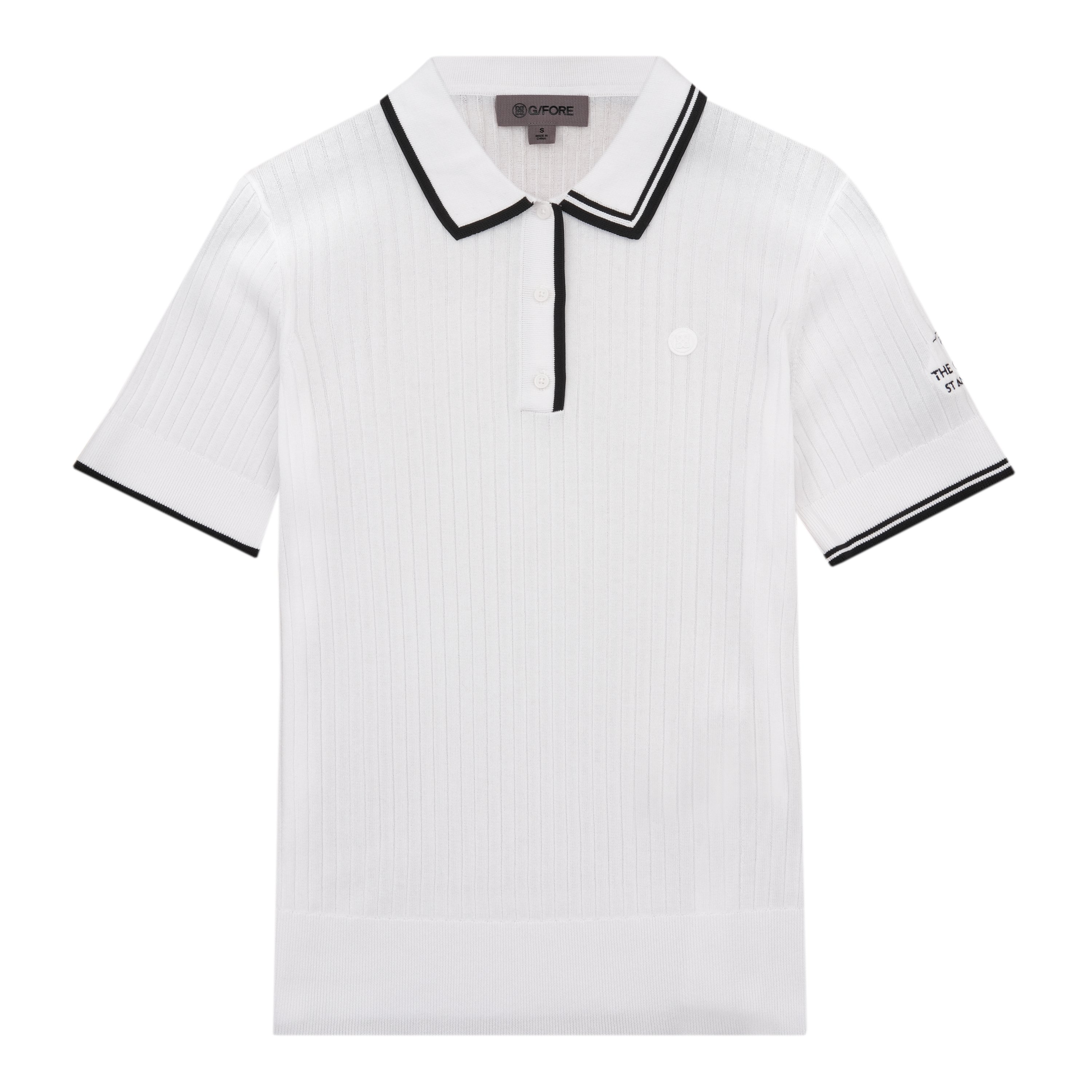 G/fore Ribbed Knit Polo Sweater